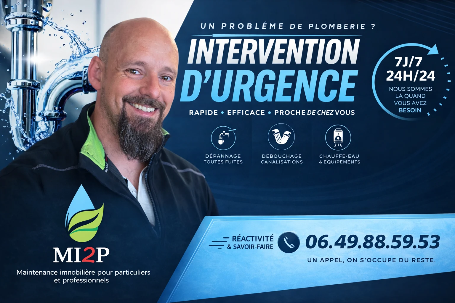 Loïc Guyonnaud, plombier urgence Limoges 24h/24 — MI2P Plomberie