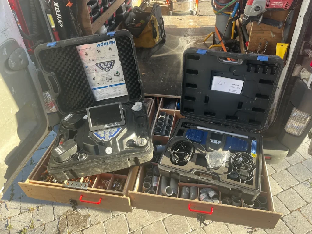 matériel d'inspection de canalisation par vidéo avec echolocalisateur